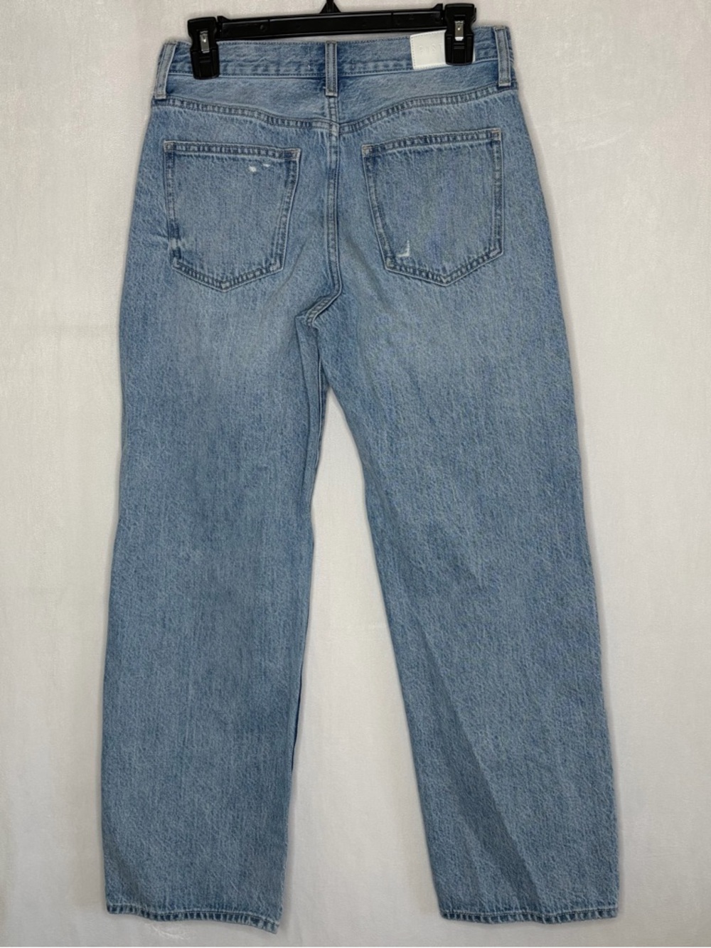 Pistola Lexi Mid Rise Bowed Straight Leg Jeans - Light Blue - Picture 7 of 7